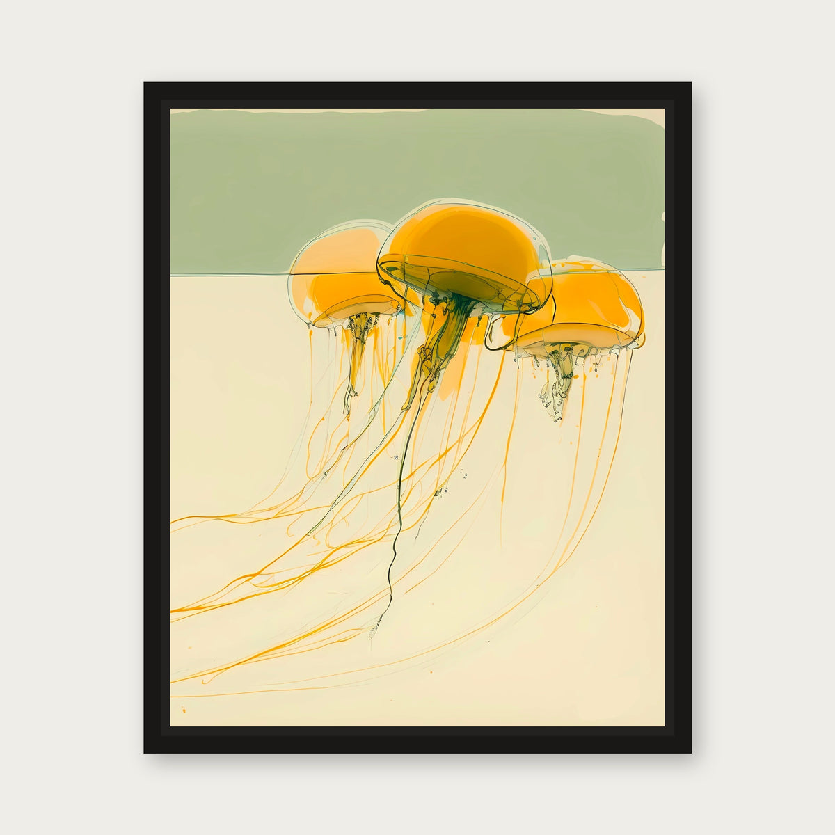 Jelly Floating Frame Canvas - Black floating frame