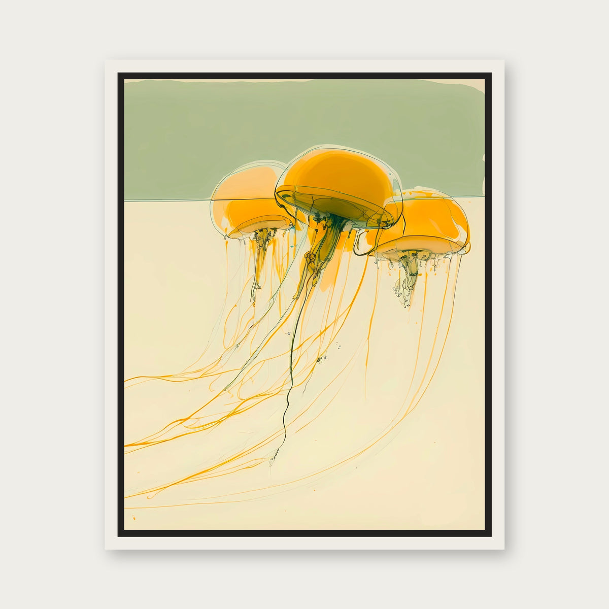 Jelly Floating Frame Canvas - White floating frame