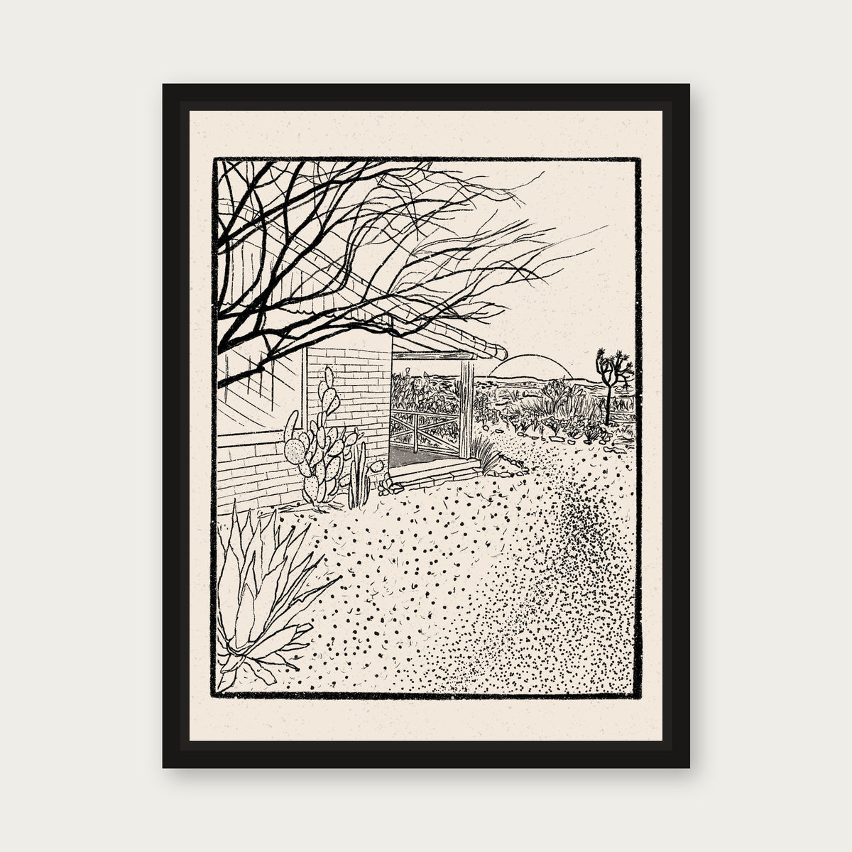 Jth 1 Floating Frame Canvas - Black floating frame