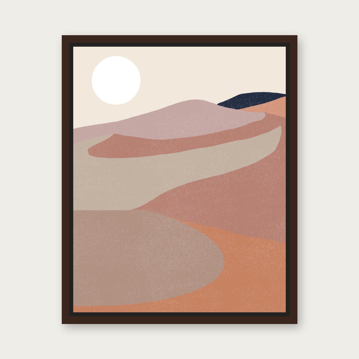 Kalahari Floating Frame Canvas - Espresso floating frame