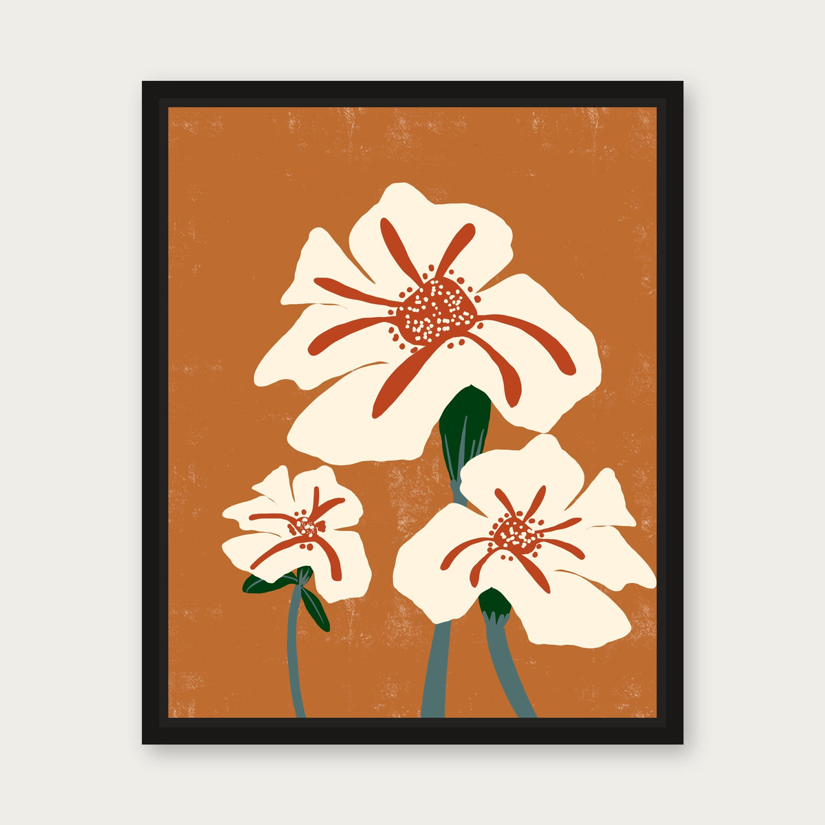 Lakshmi Floating Frame Canvas - Black floating frame
