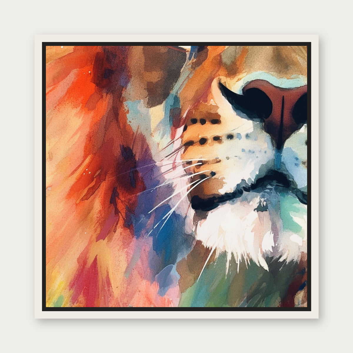 Leonidas Floating Frame Canvas - White floating frame