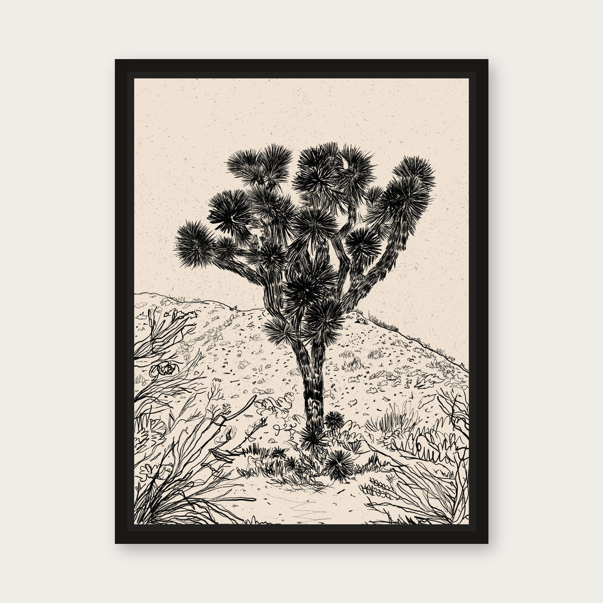 Lonestar 2 Floating Frame Canvas - Black floating frame