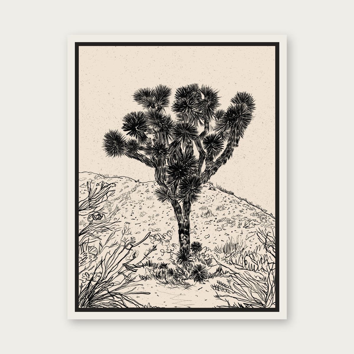 Lonestar 2 Floating Frame Canvas - White floating frame