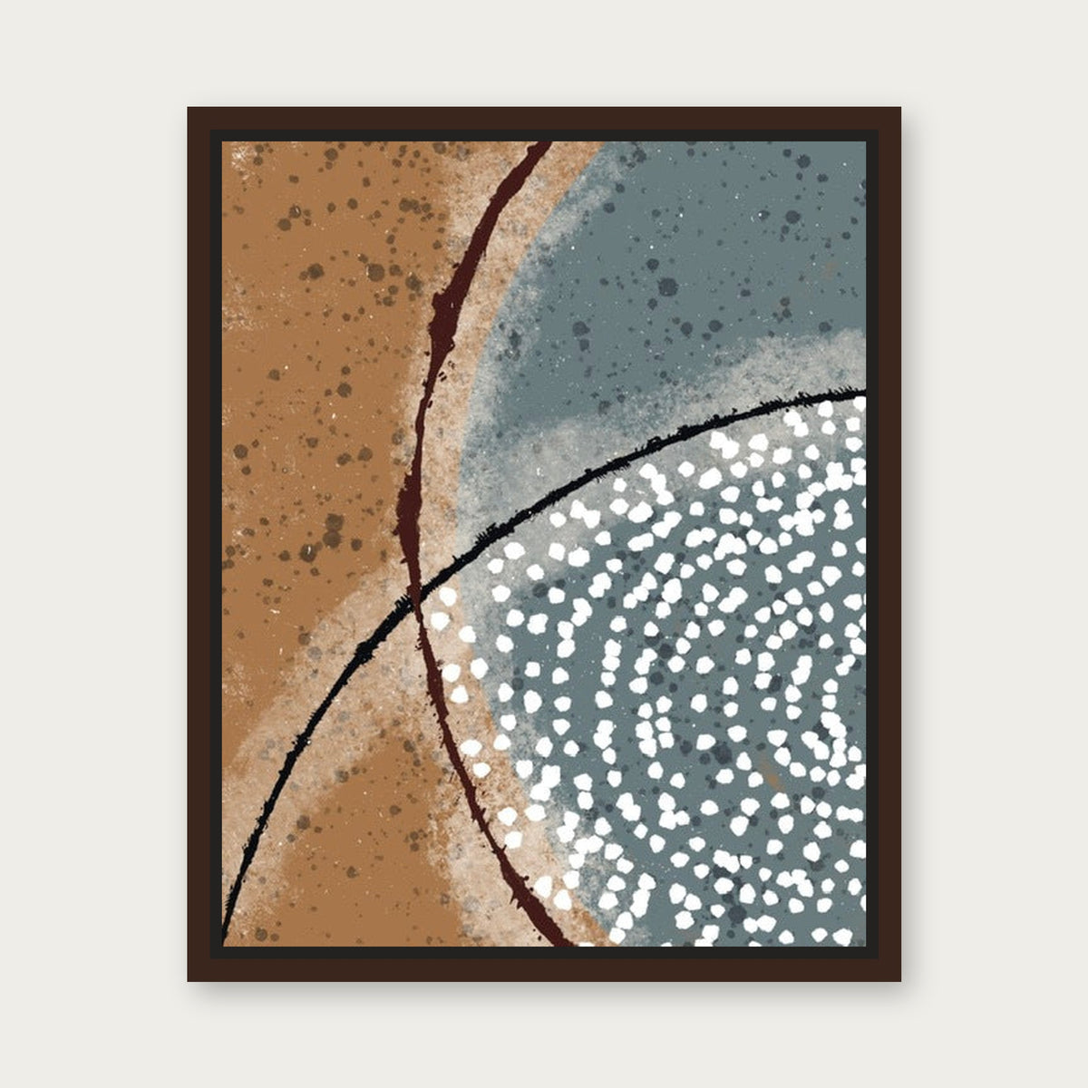 Madagascar Floating Frame Canvas - Espresso floating frame