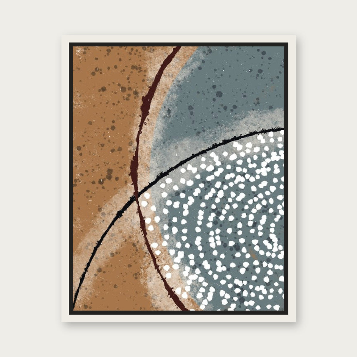 Madagascar Floating Frame Canvas - White floating frame