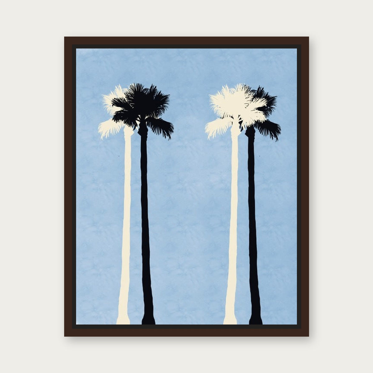 Marina Floating Frame Canvas - Espresso floating frame