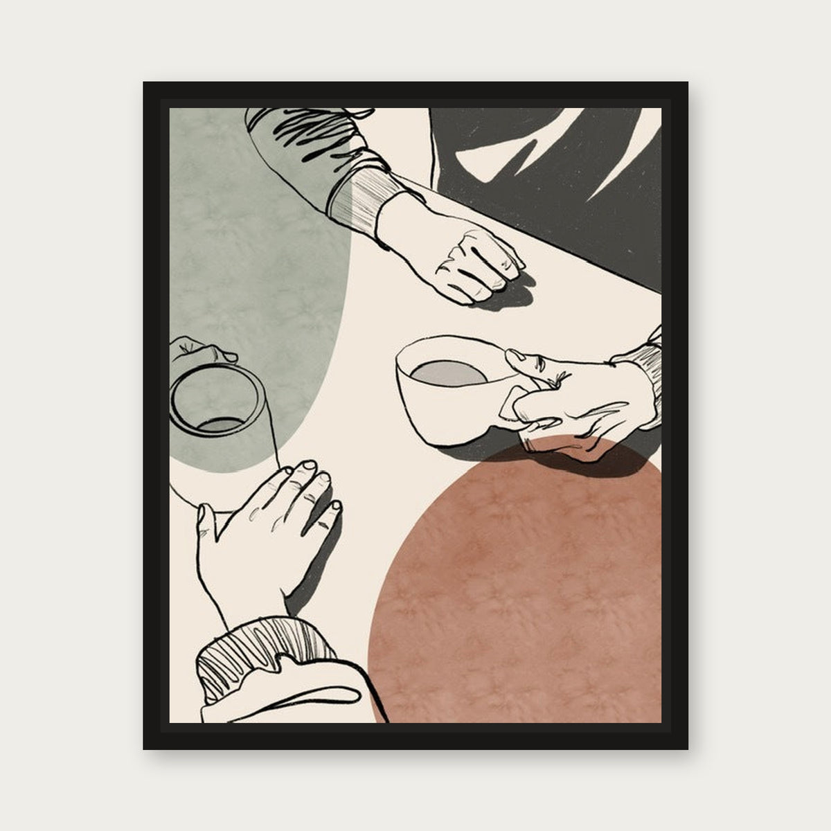 Matcha Floating Frame Canvas - Black floating frame