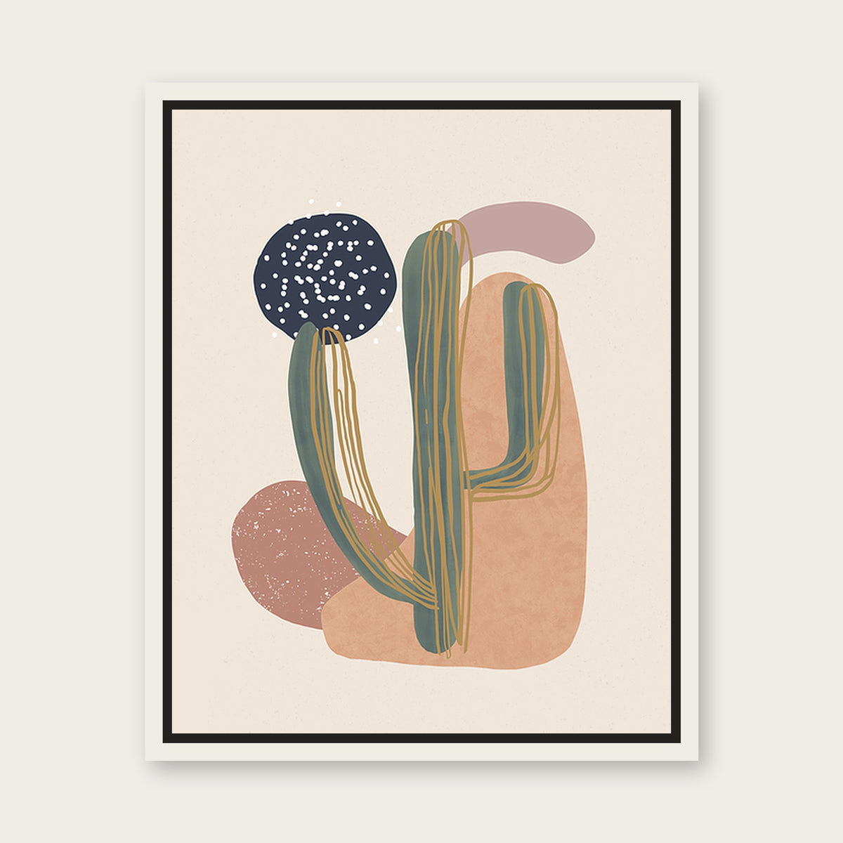 Maverick Floating Frame Canvas - White floating frame