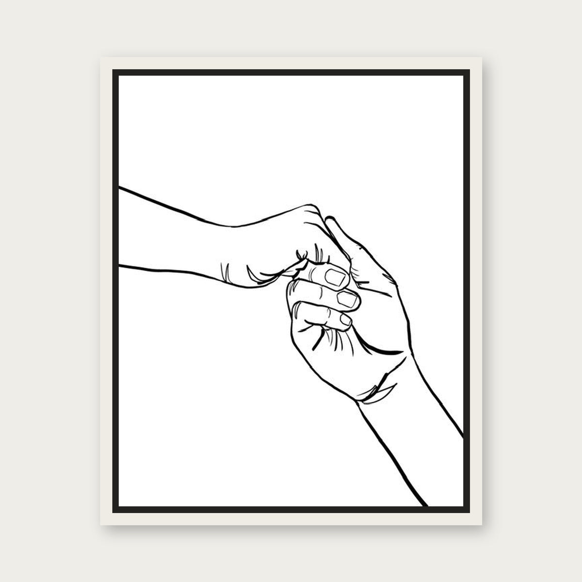 May I Floating Frame Canvas - White floating frame