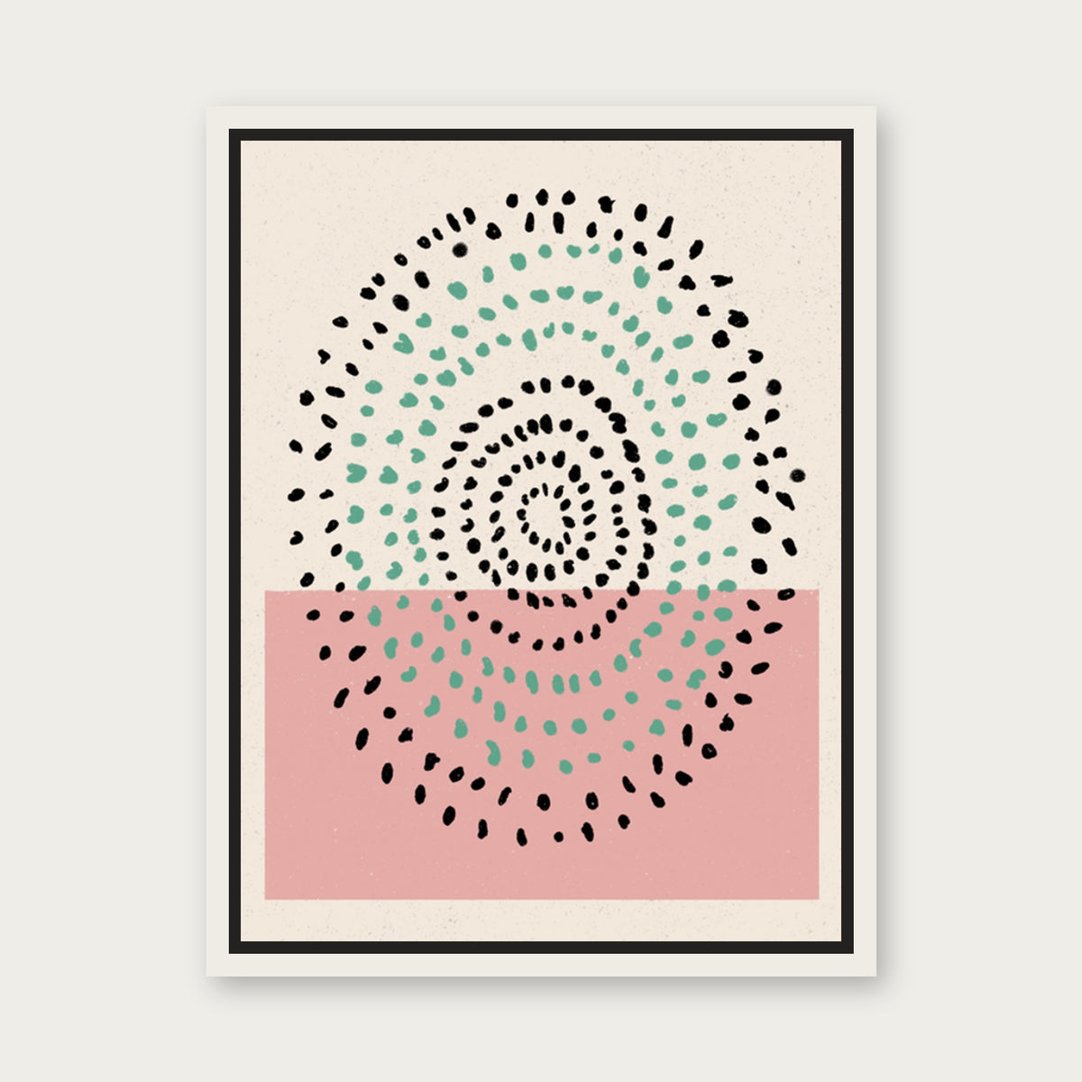 Melon Floating Frame Canvas - White floating frame