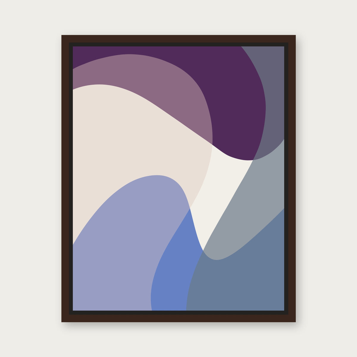 Merlot Floating Frame Canvas - Espresso floating frame