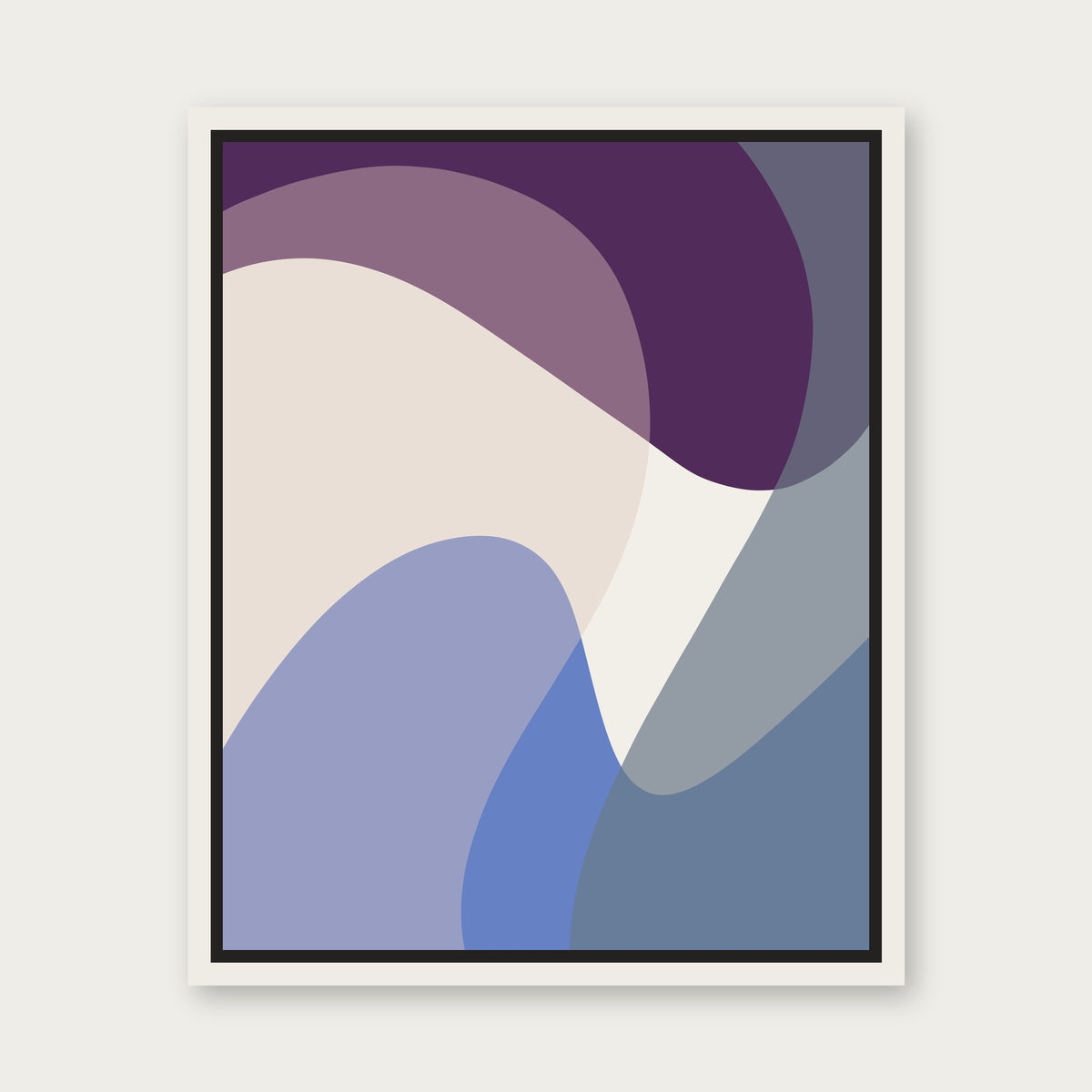 Merlot Floating Frame Canvas - White floating frame