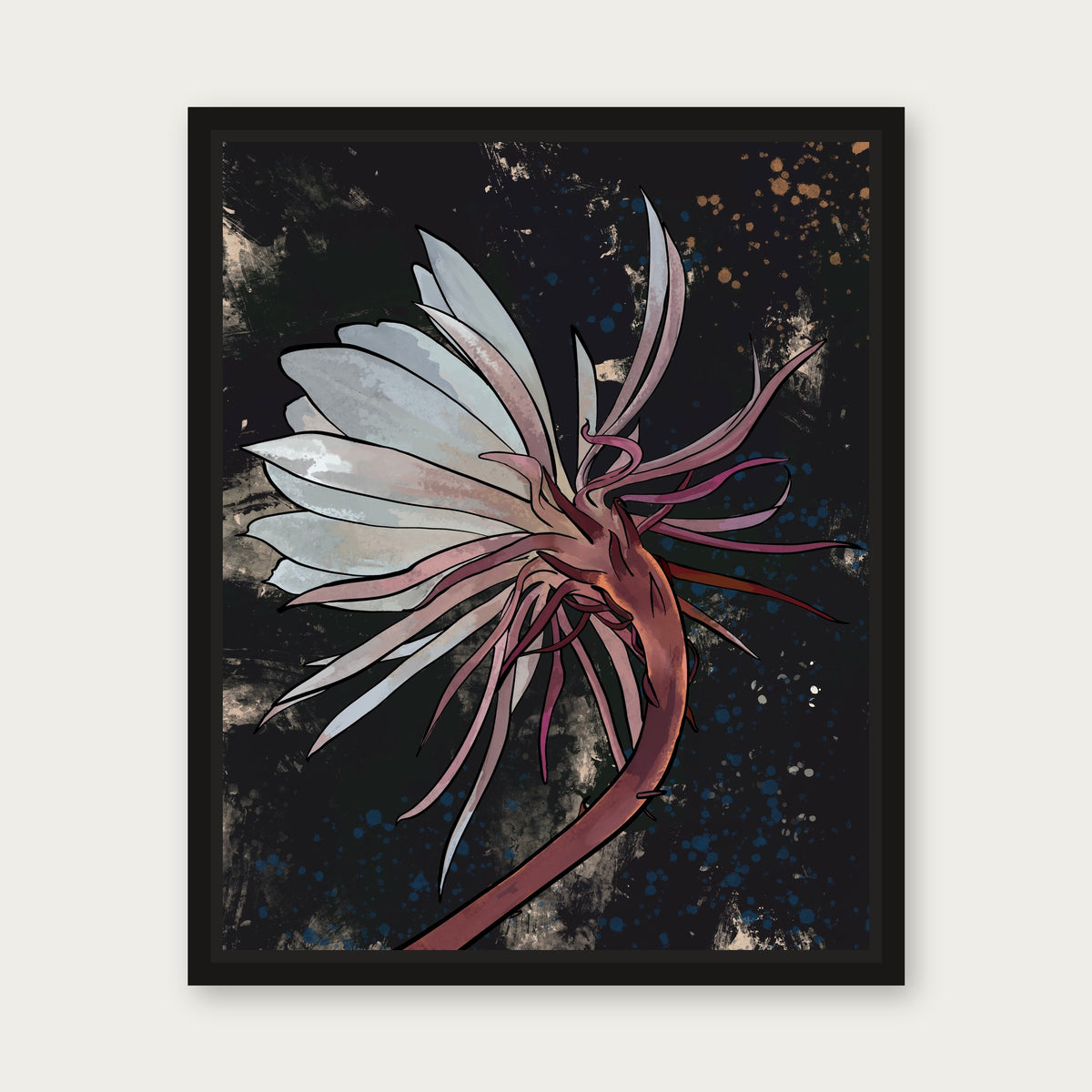 Midnight Queen Floating Frame Canvas - Black floating frame