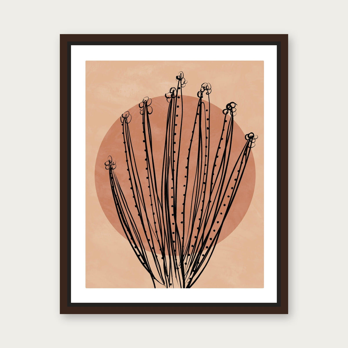 Minerva Deux Floating Frame Canvas - Espresso floating frame