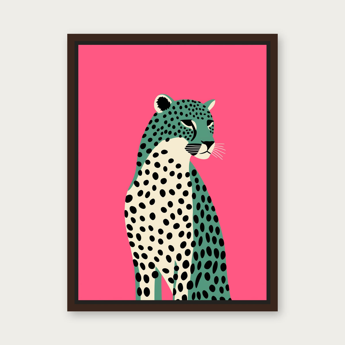 Mochi Floating Frame Canvas - Espresso floating frame