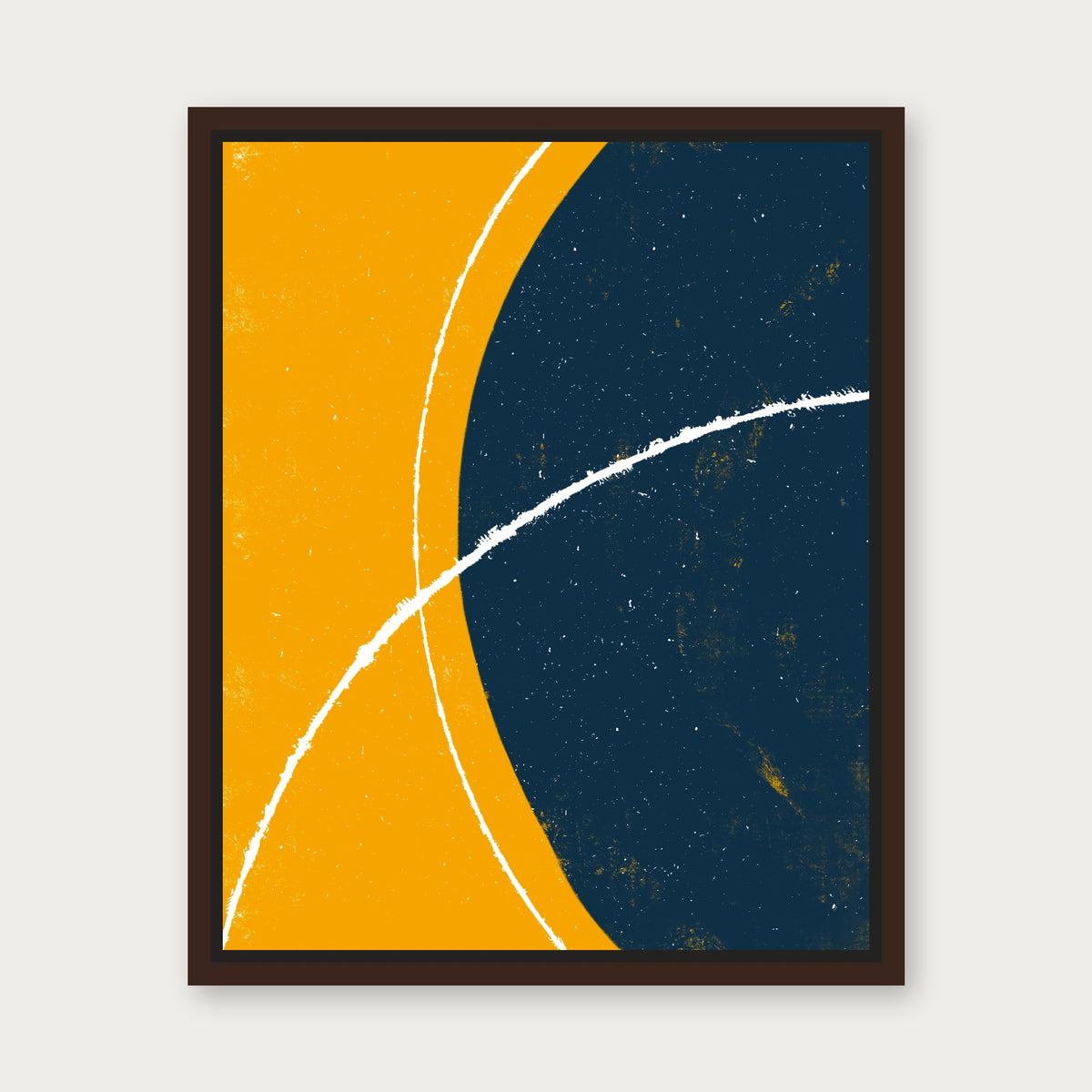 Molokai 1 Floating Frame Canvas - Espresso floating frame