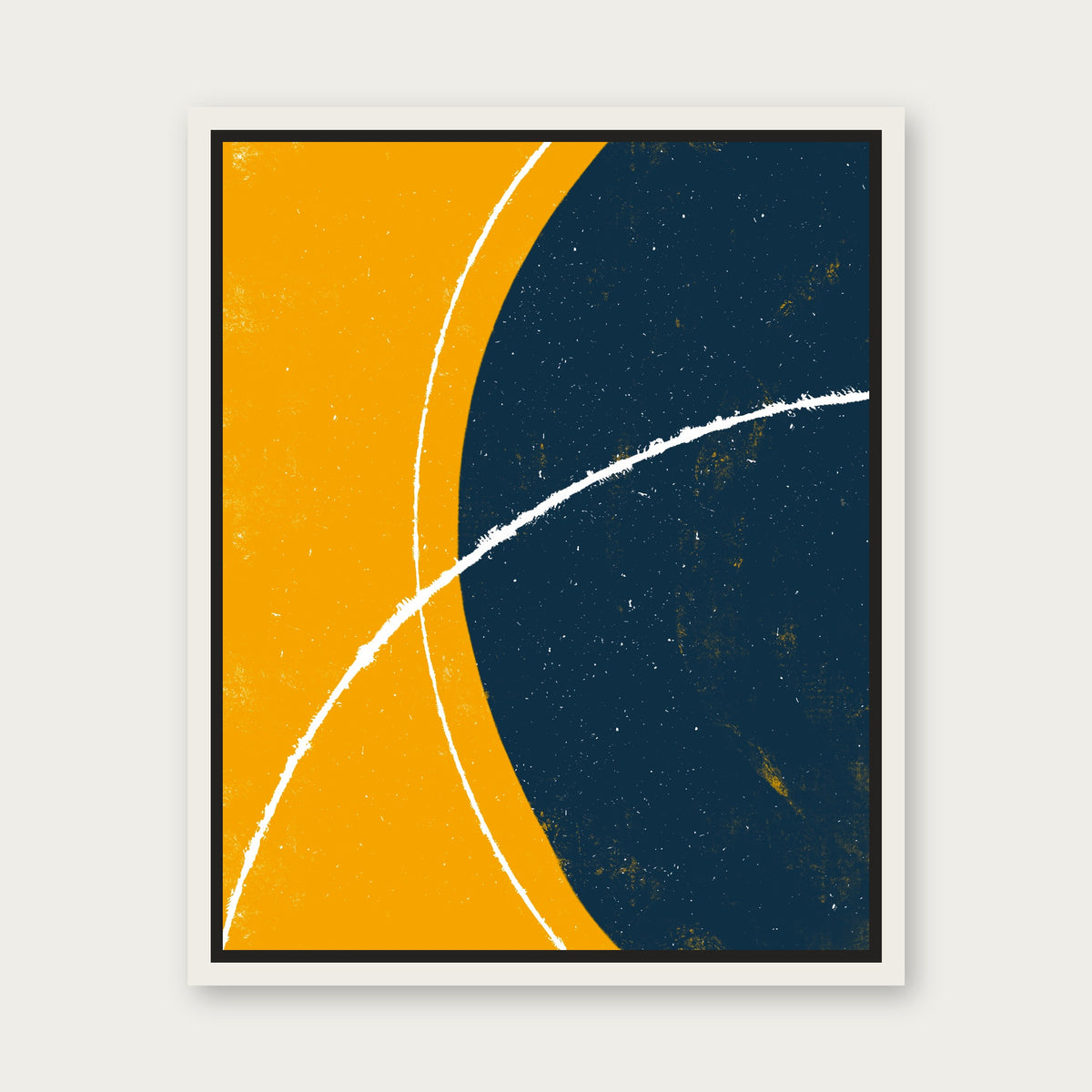 Molokai 1 Floating Frame Canvas - White floating frame