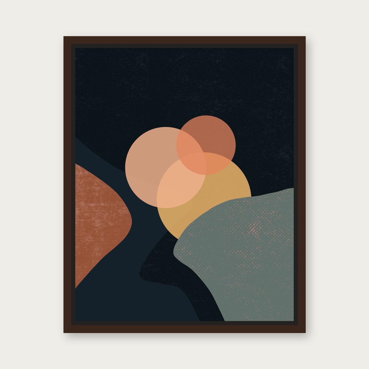 Morocco Floating Frame Canvas - Espresso floating frame