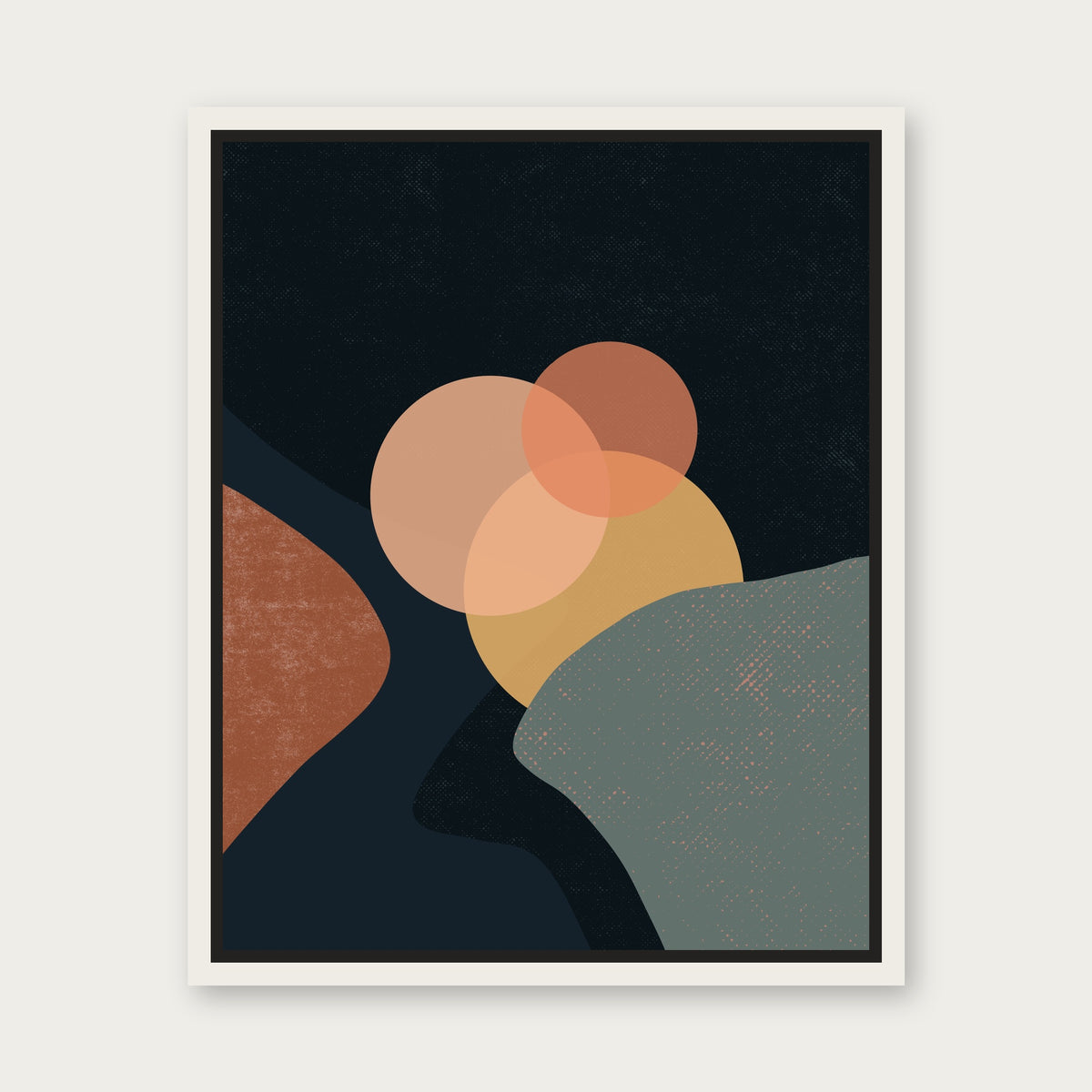 Morocco Floating Frame Canvas - White floating frame