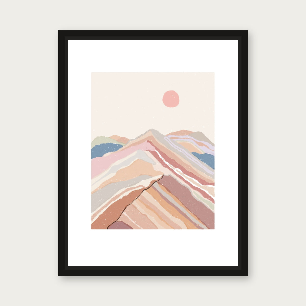 Mountain Dream 1 Floating Frame Canvas - Black floating frame