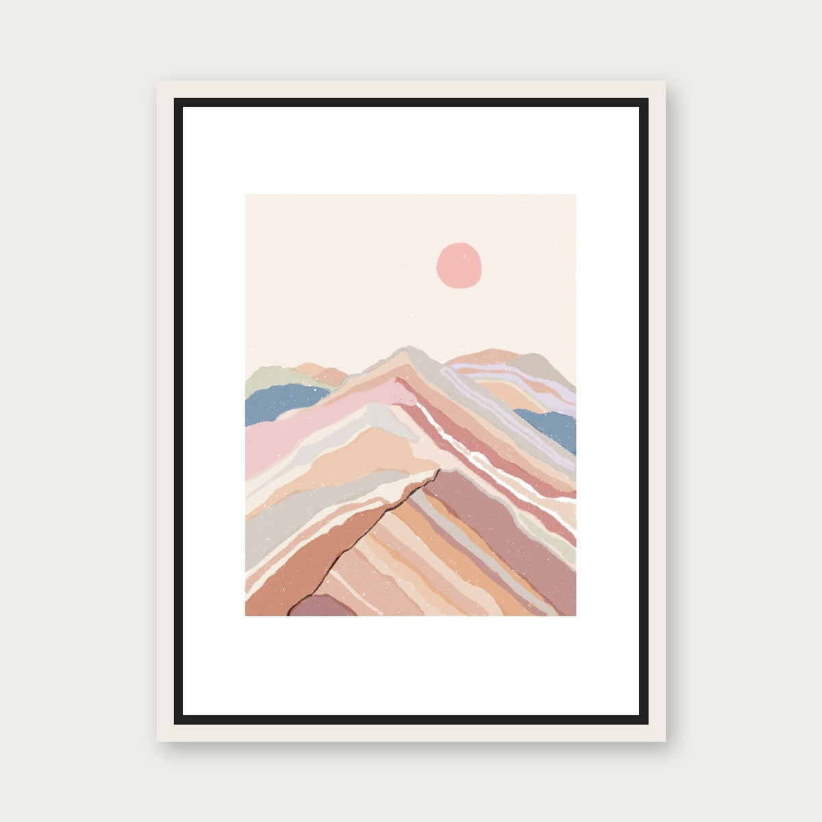 Mountain Dream 1 Floating Frame Canvas - White floating frame