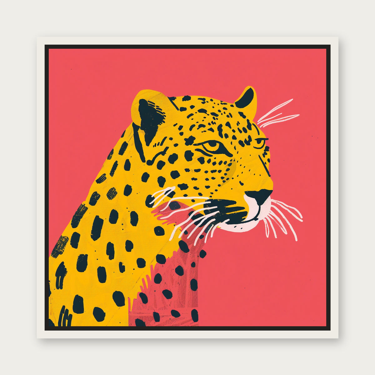 Mr Spots Floating Frame Canvas - White floating frame