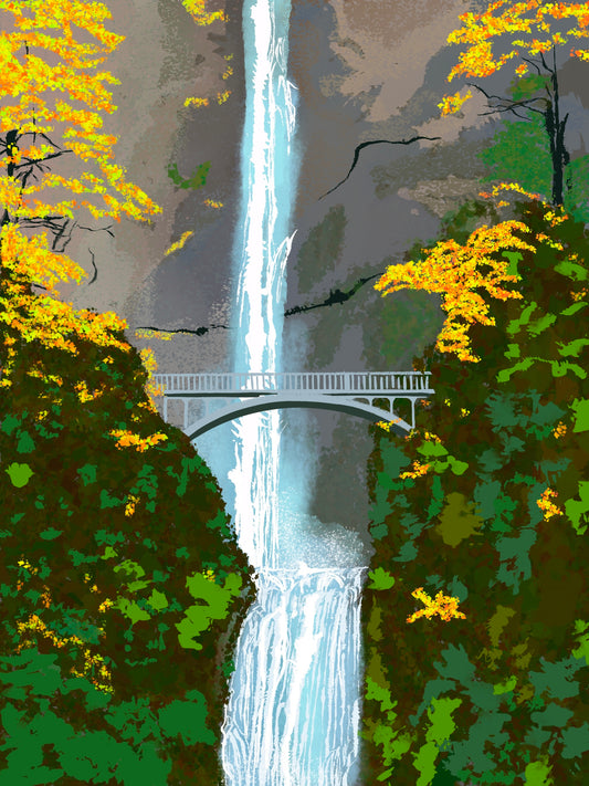 Multnomah Falls unframed