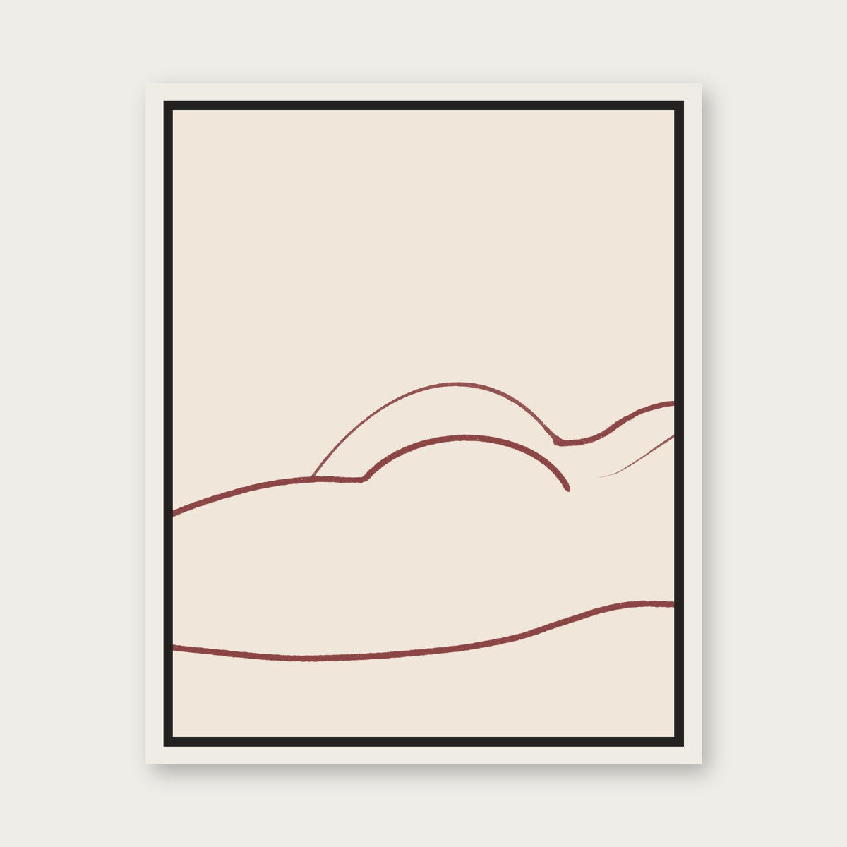 Naptime 1 Floating Frame Canvas - White floating frame