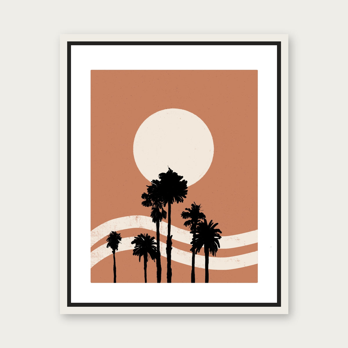 New Horizons 1 Floating Frame Canvas - White floating frame
