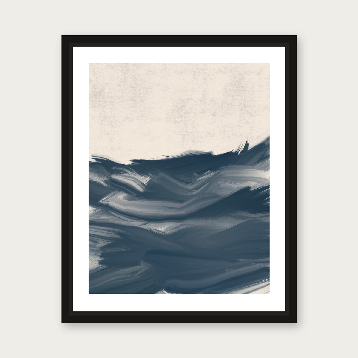 New Wave Floating Frame Canvas - Black floating frame