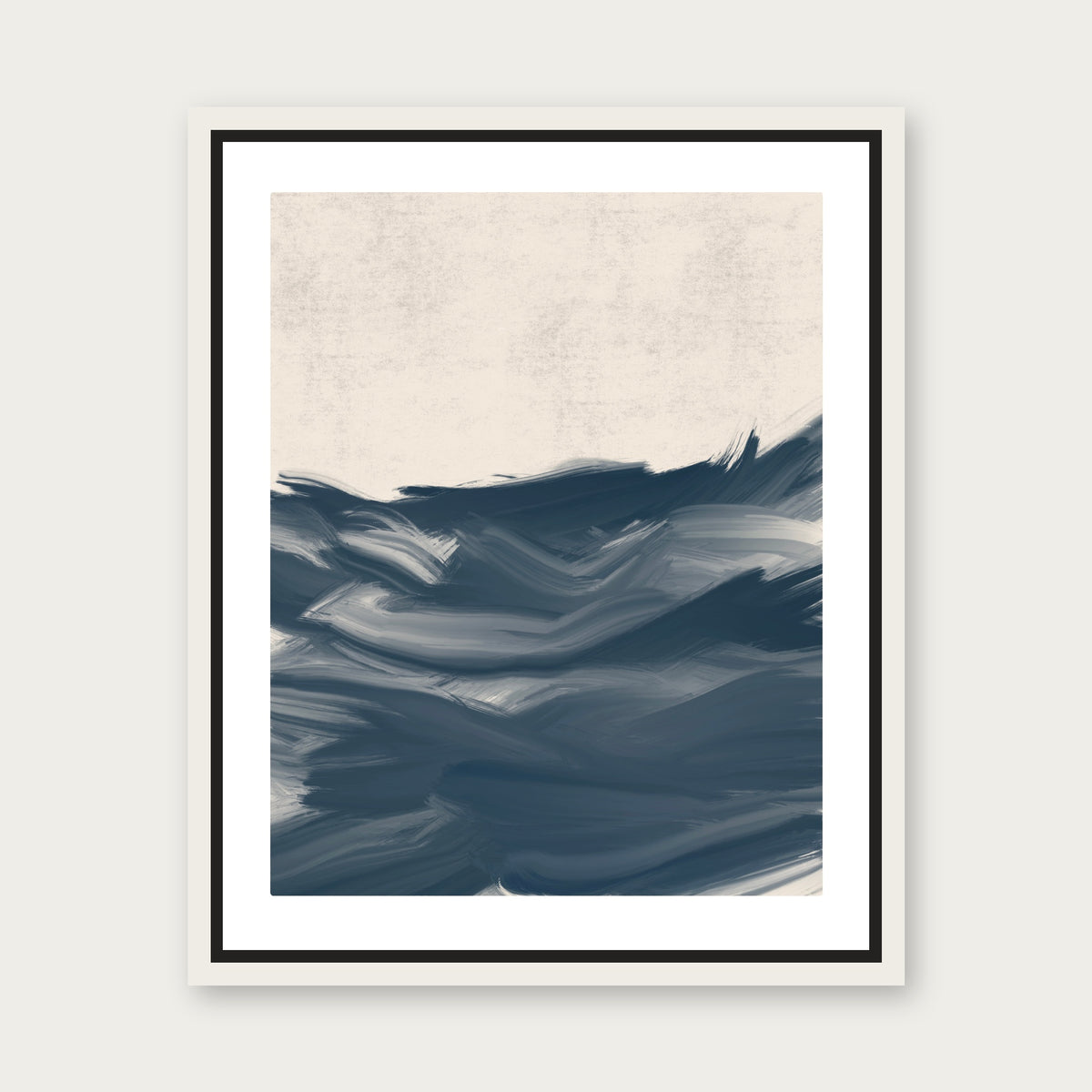 New Wave Floating Frame Canvas - White floating frame