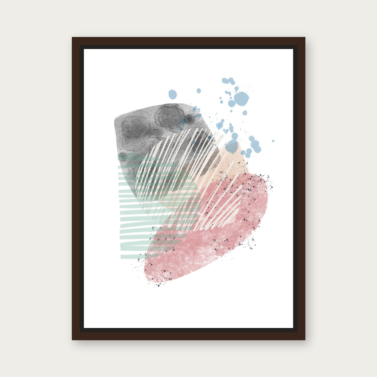 Newport 1 Floating Frame Canvas - Espresso floating frame