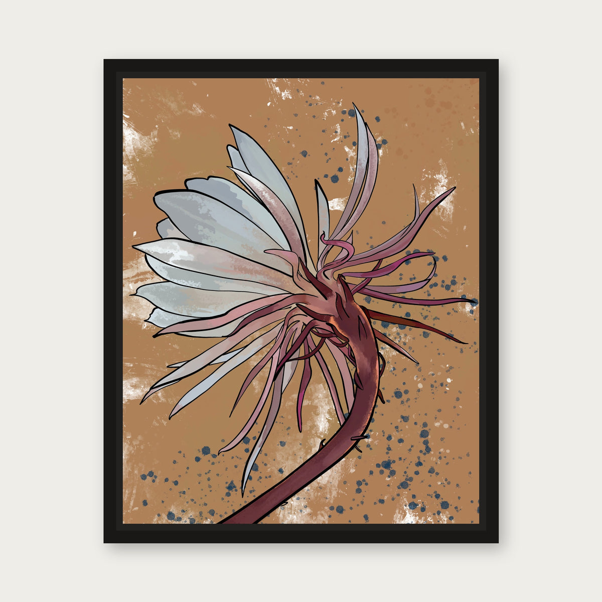 Night Queen Floating Frame Canvas - Black floating frame