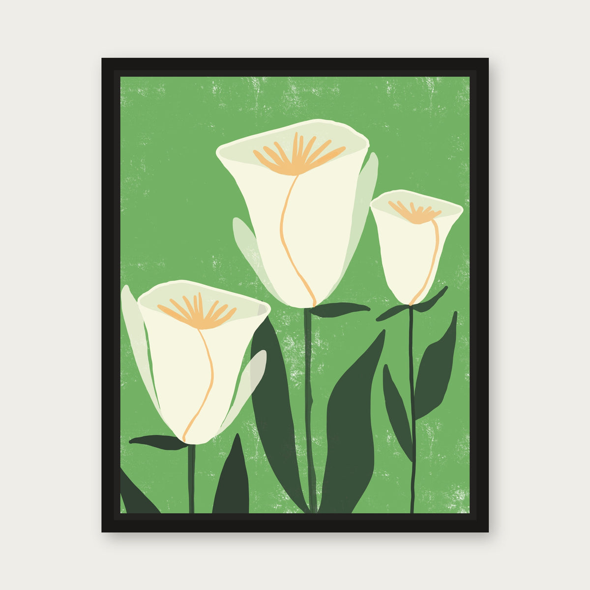 Novena Floating Frame Canvas - Black floating frame