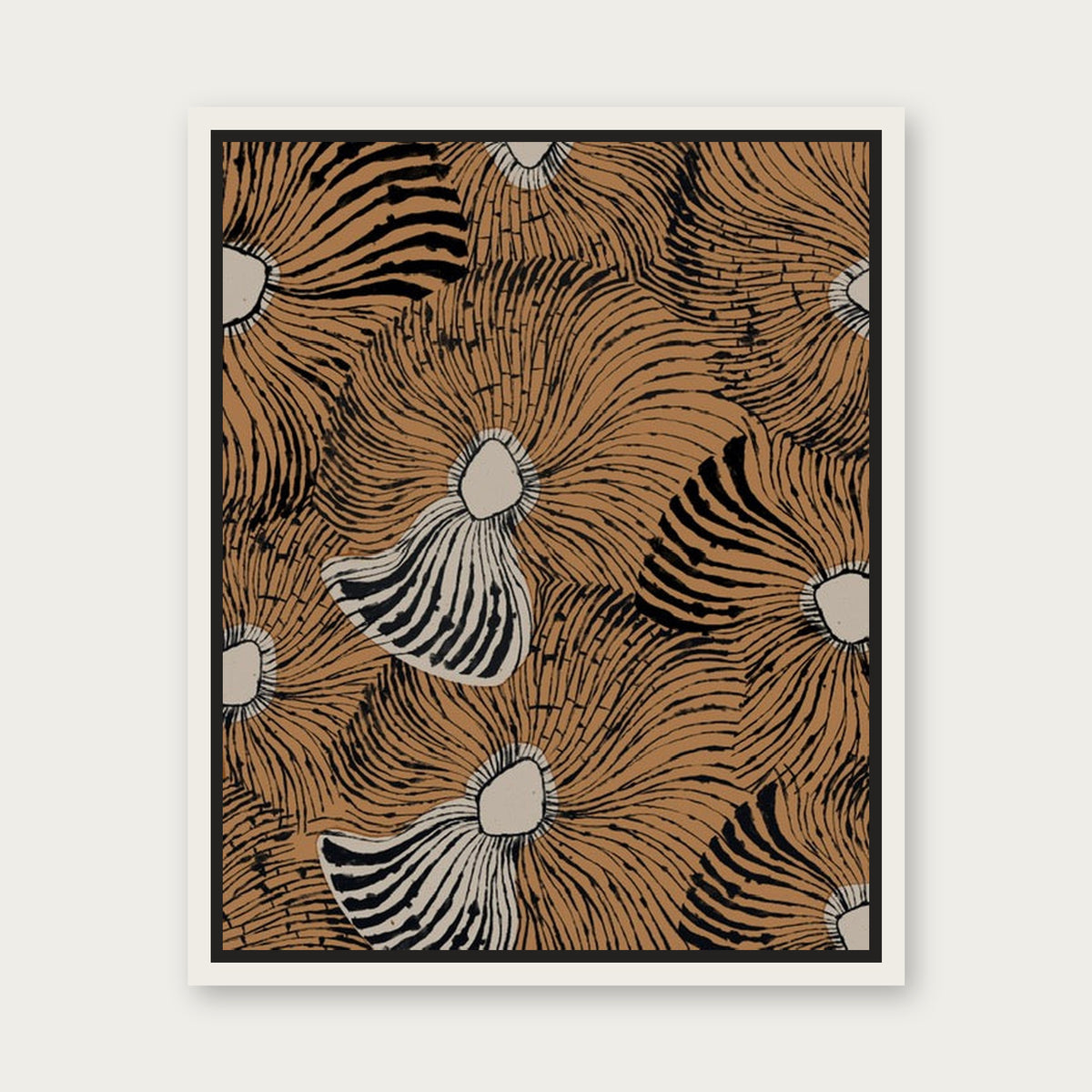 Nyumbani Cream Floating Frame Canvas - White floating frame