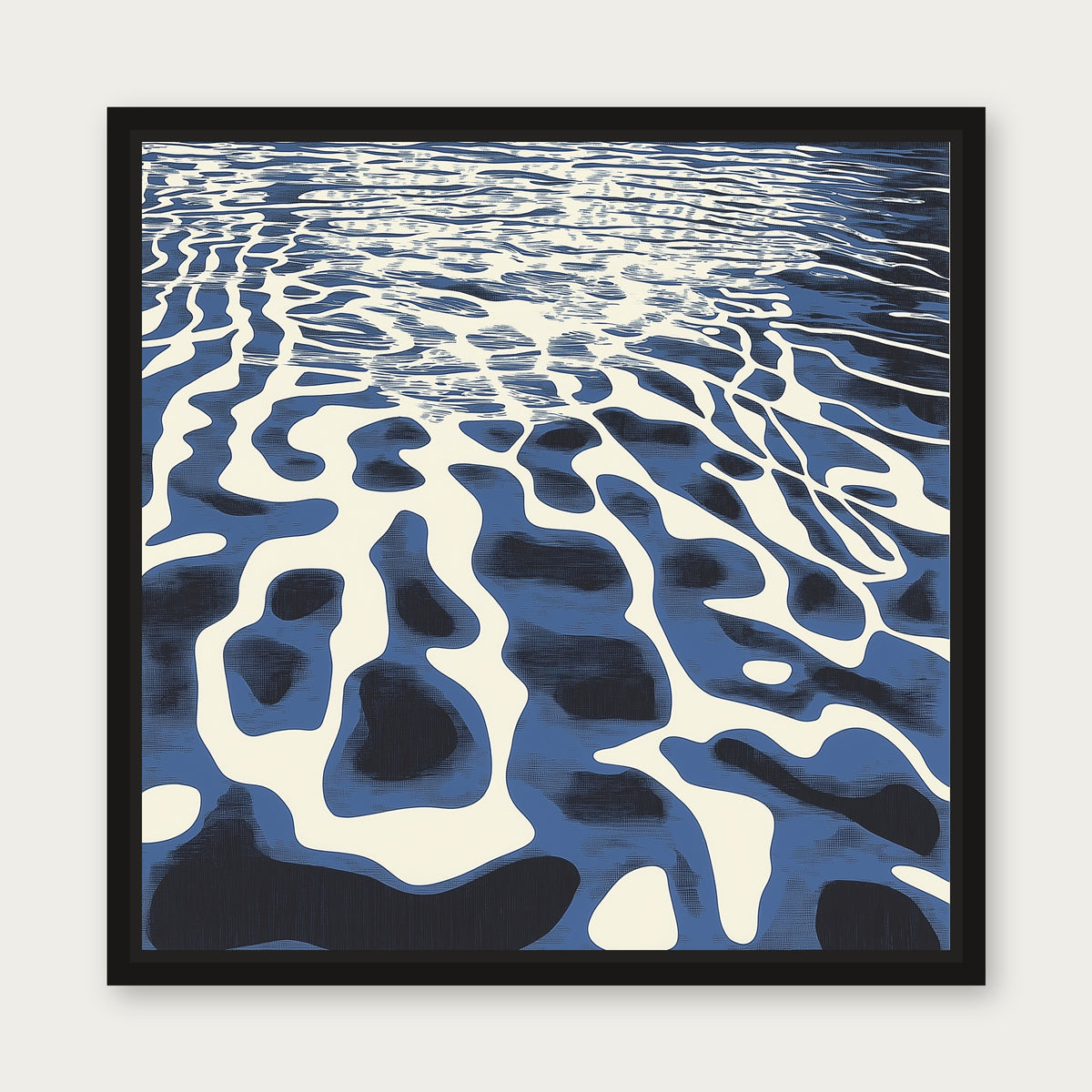 Oceanic Framed Floating Frame Canvas - Black floating frame