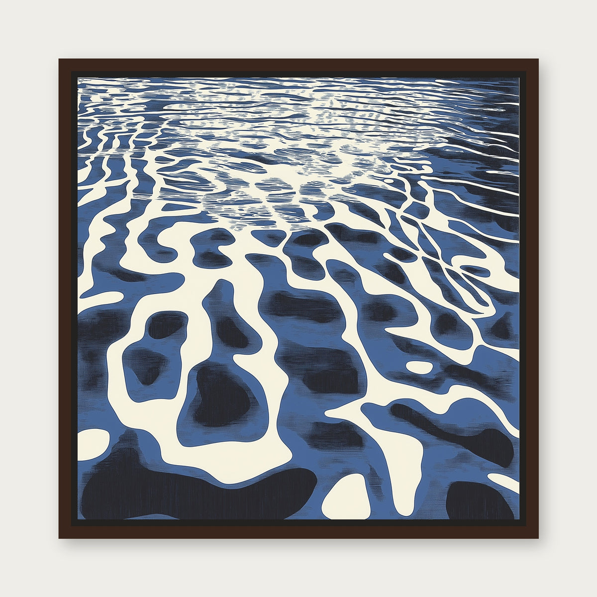Oceanic Framed Floating Frame Canvas - Espresso floating frame