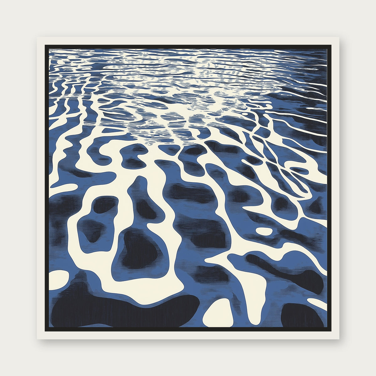 Oceanic Framed Floating Frame Canvas - White floating frame