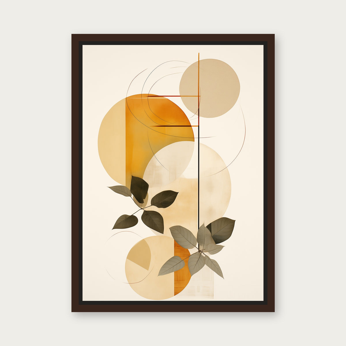 Old Soil Floating Frame Canvas - Espresso floating frame