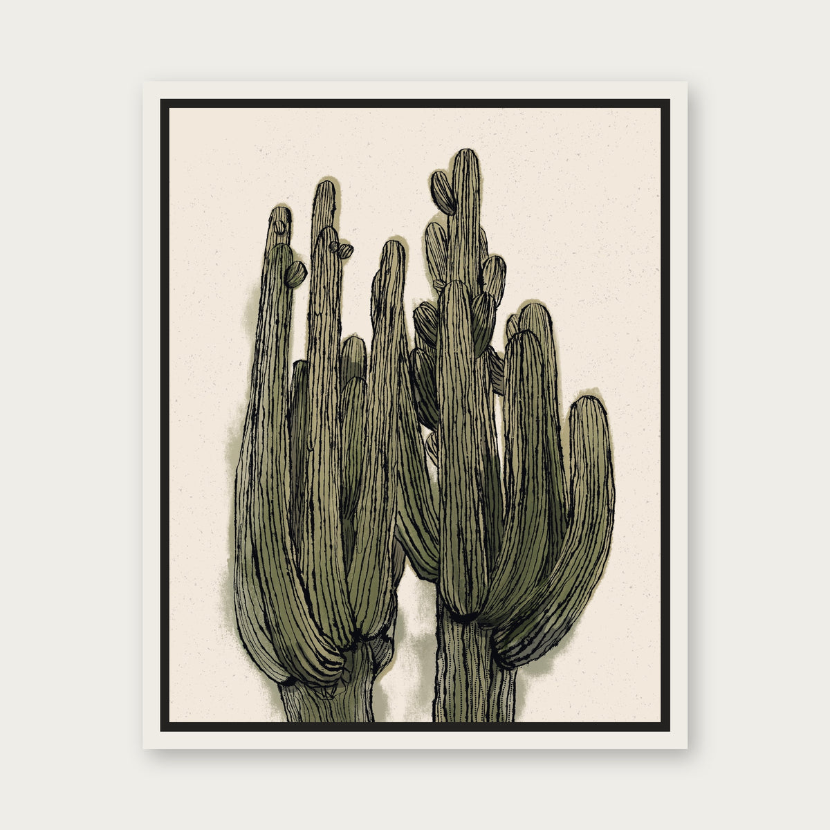 Older Siblings Floating Frame Canvas - White floating frame
