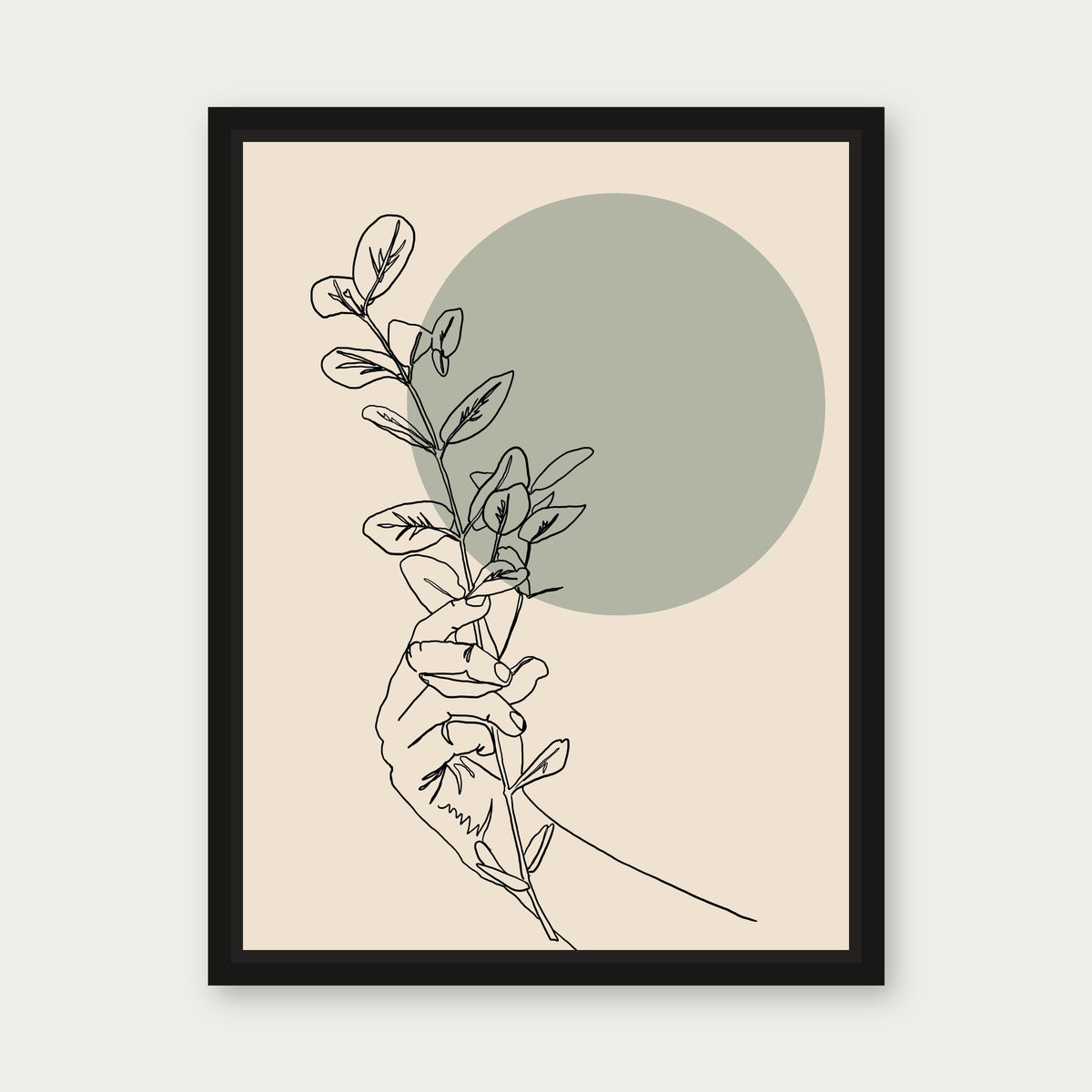 One Fine Stem 1 Floating Frame Canvas - Black floating frame