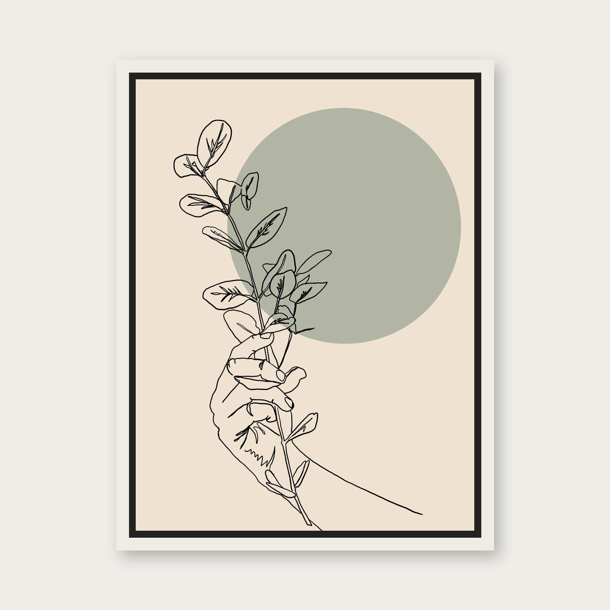 One Fine Stem 1 Floating Frame Canvas - White floating frame