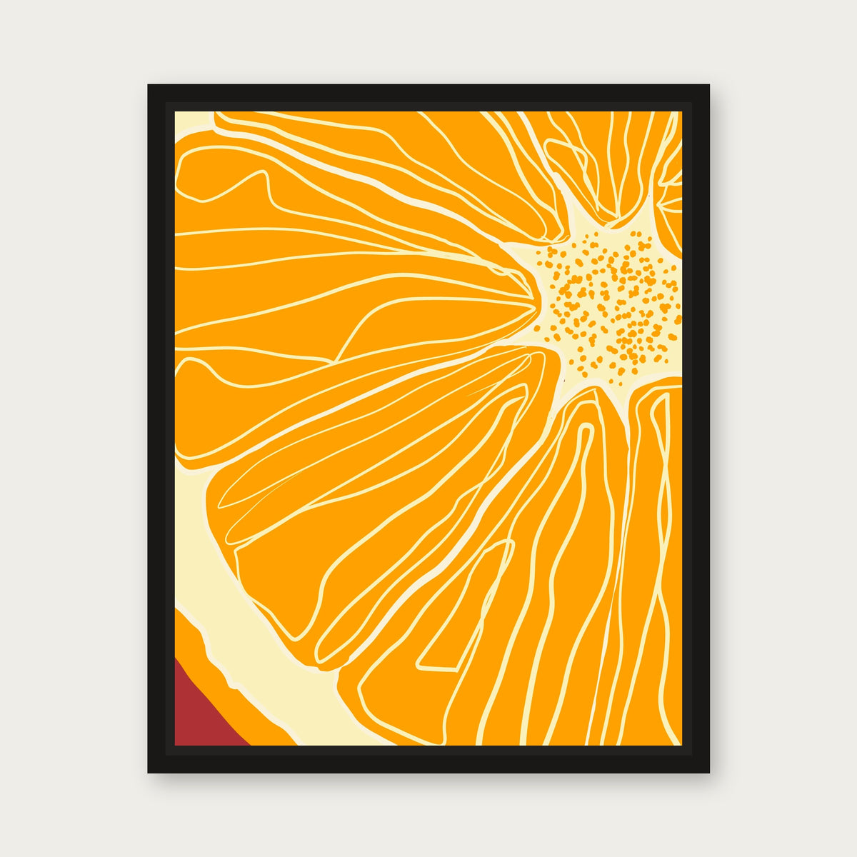 Orange You Glad Floating Frame Canvas - Black floating frame
