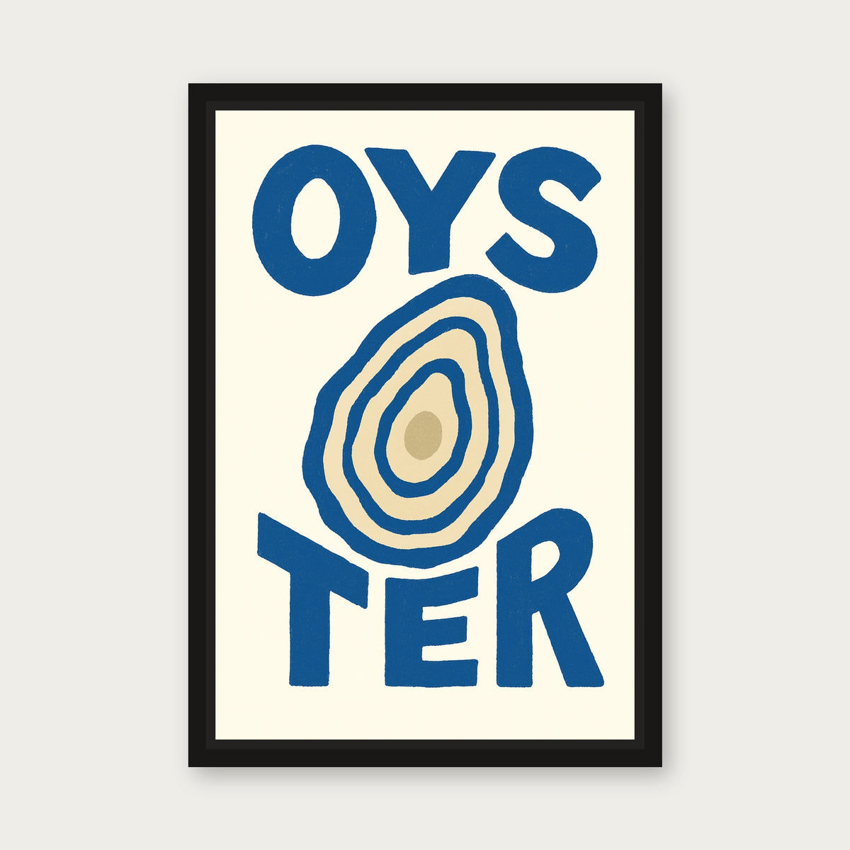 Oyster Framed Floating Frame Canvas - Black floating frame