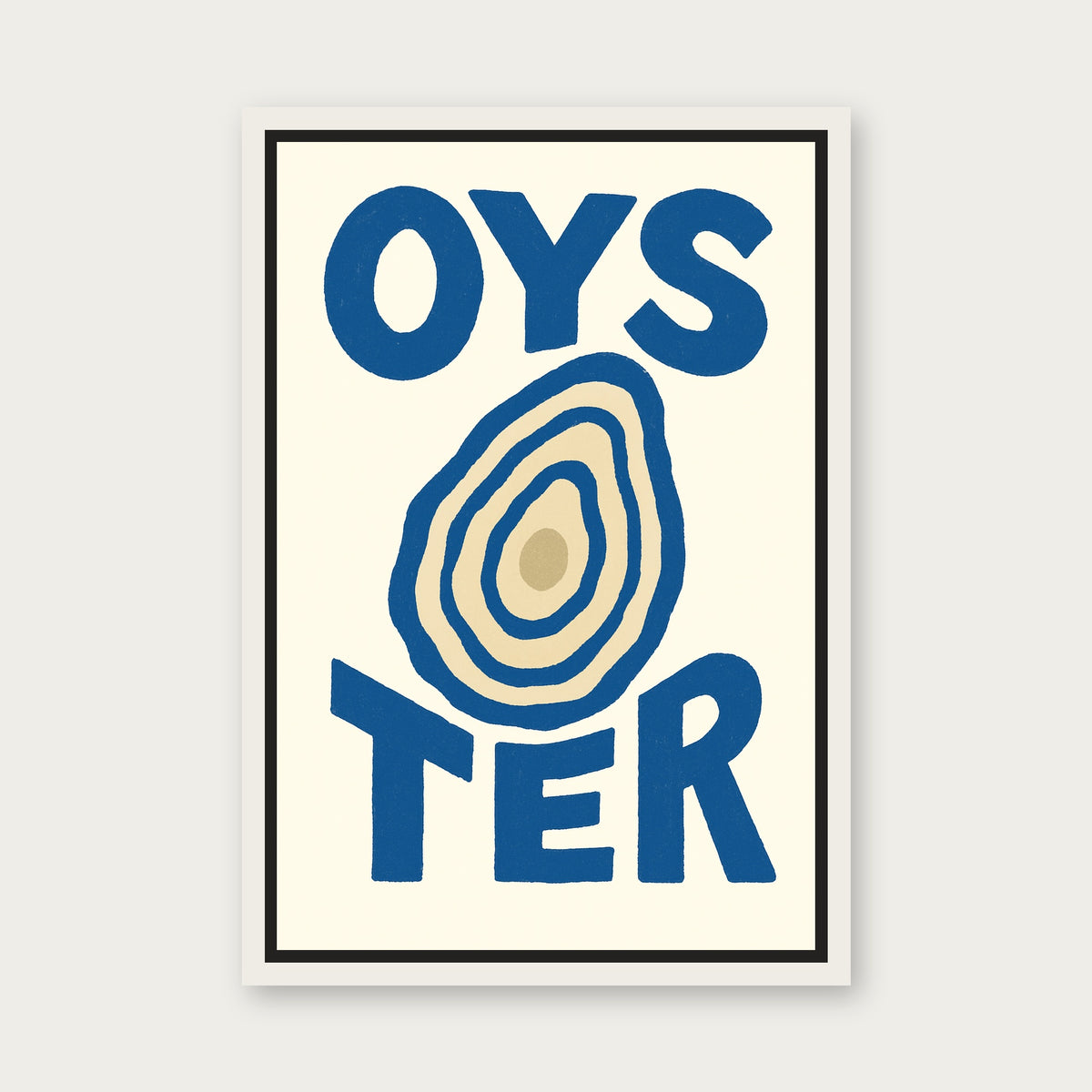 Oyster Framed Floating Frame Canvas - White floating frame