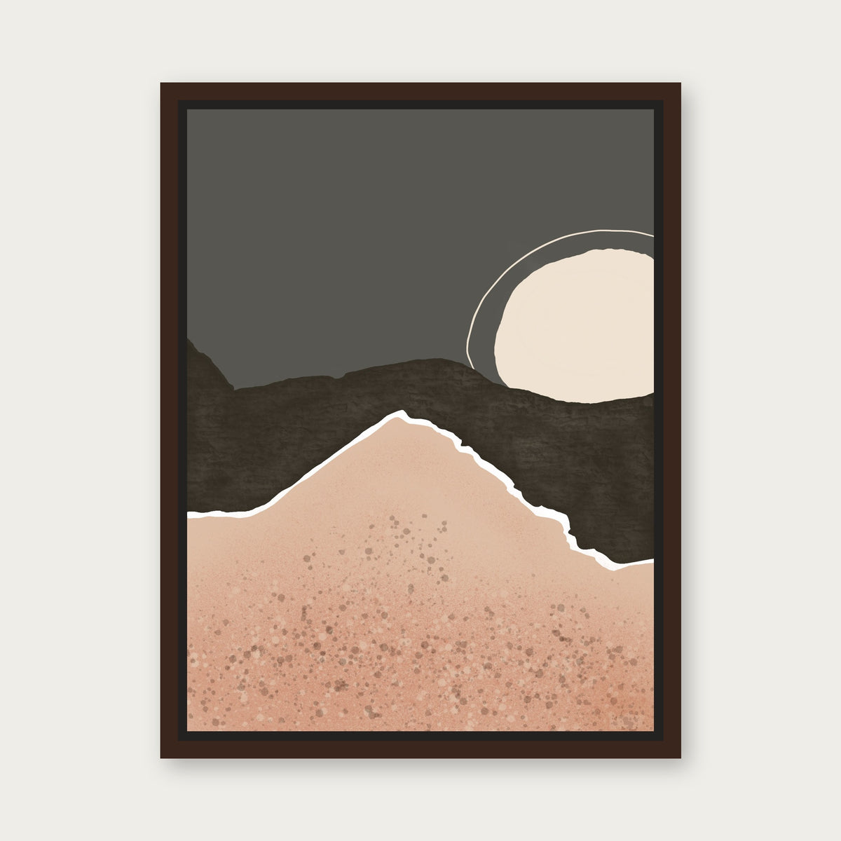 Palm Springs 2 Floating Frame Canvas - Espresso floating frame