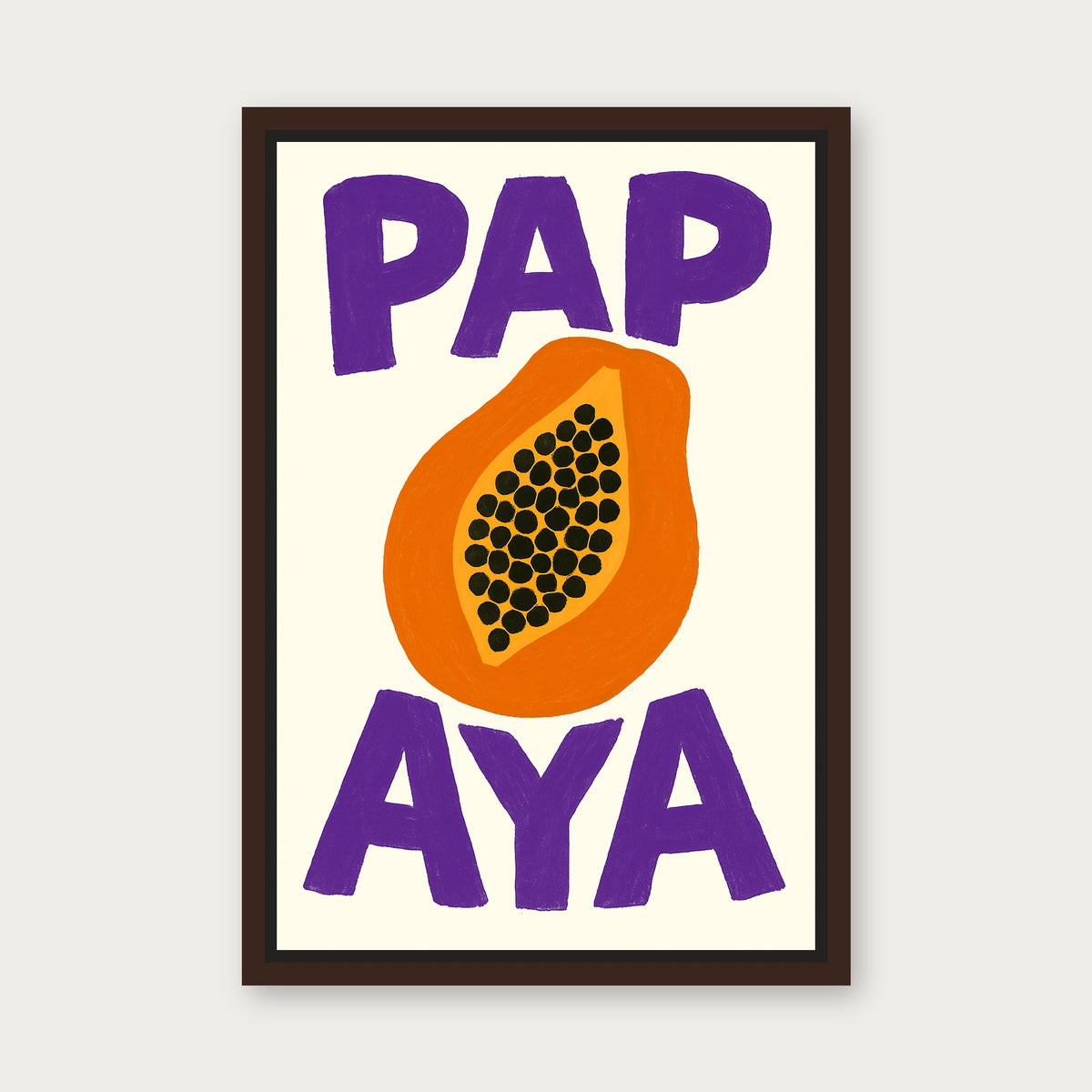 Papaya Play Framed Floating Frame Canvas - Espresso floating frame