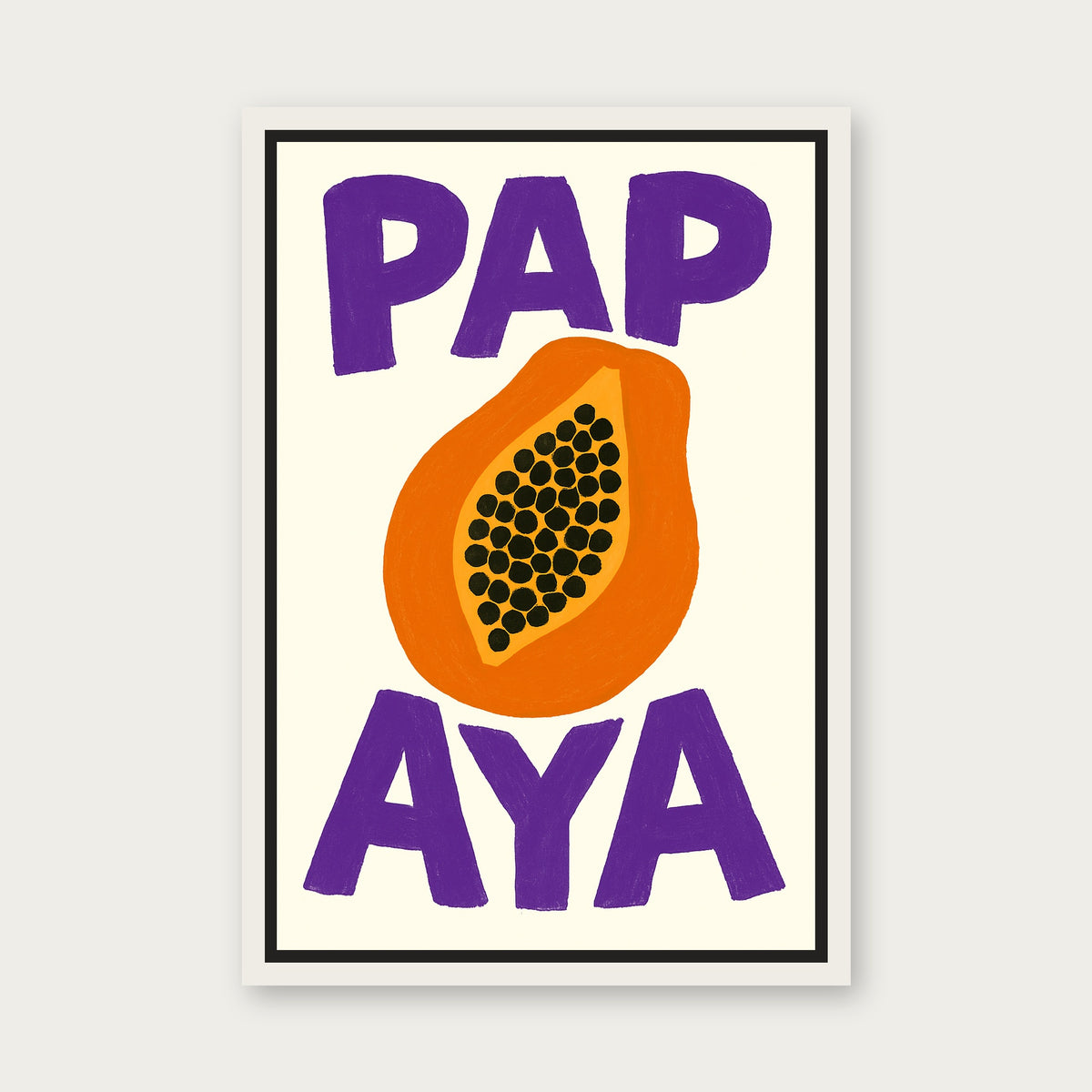 Papaya Play Framed Floating Frame Canvas - White floating frame