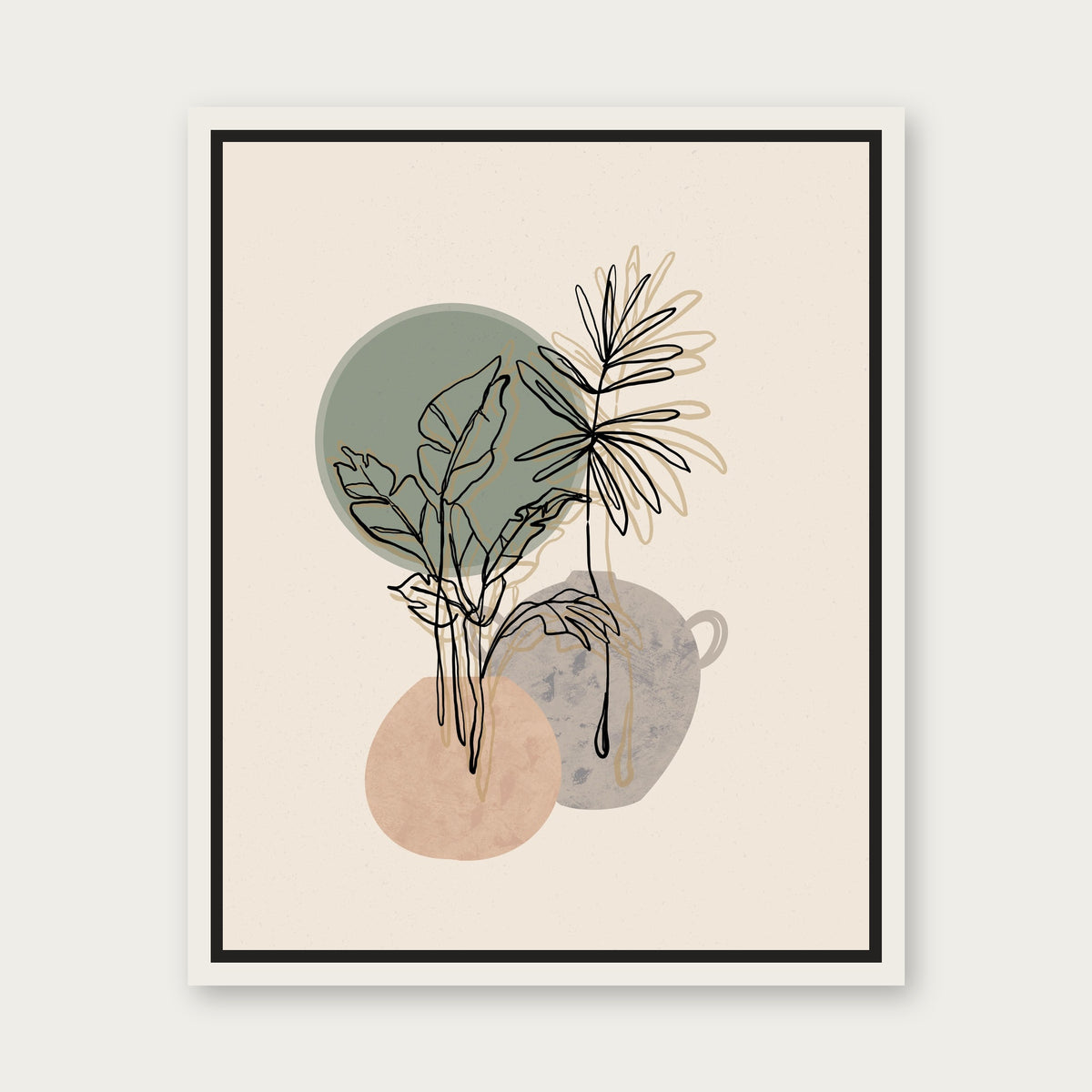 Paradise 1 Floating Frame Canvas - White floating frame